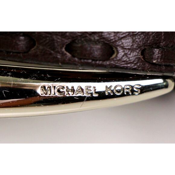 Michael Kors BROWN REAL LEATHER 1 5/8"Wd CHAIN STITCH CASUAL DRESS BELT Sz M B33 - Picture 3 of 14